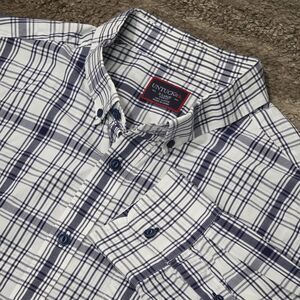 UNTUCKit Romero Button Down Long Sleeve Shirt Checker XL Regular 100% Cotton